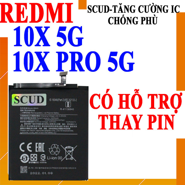 Pin Scud cho Xiaomi Redmi 10X 5G, Redmi 10X Pro 5G BM4S 4520mAh